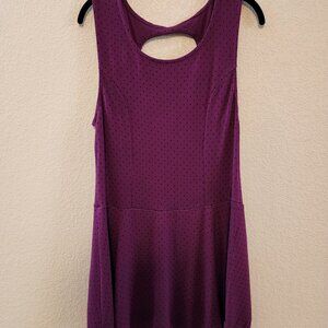 Torrid Blue Polka Dotted Peplum Sleeveless Key Hole Back Top Size 2